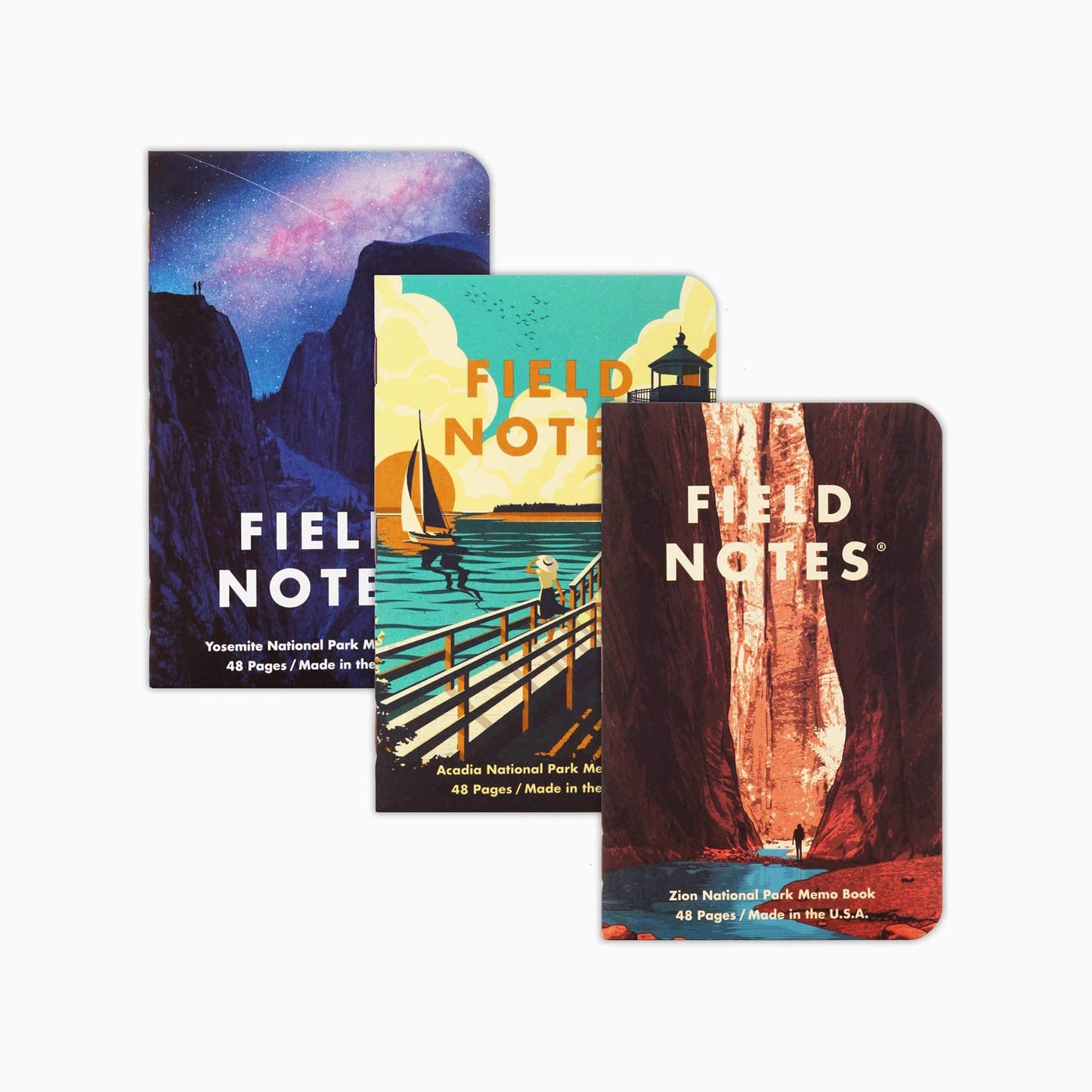 U.S. National Parks Notebooks (Yosemite, Zion, Acadia)