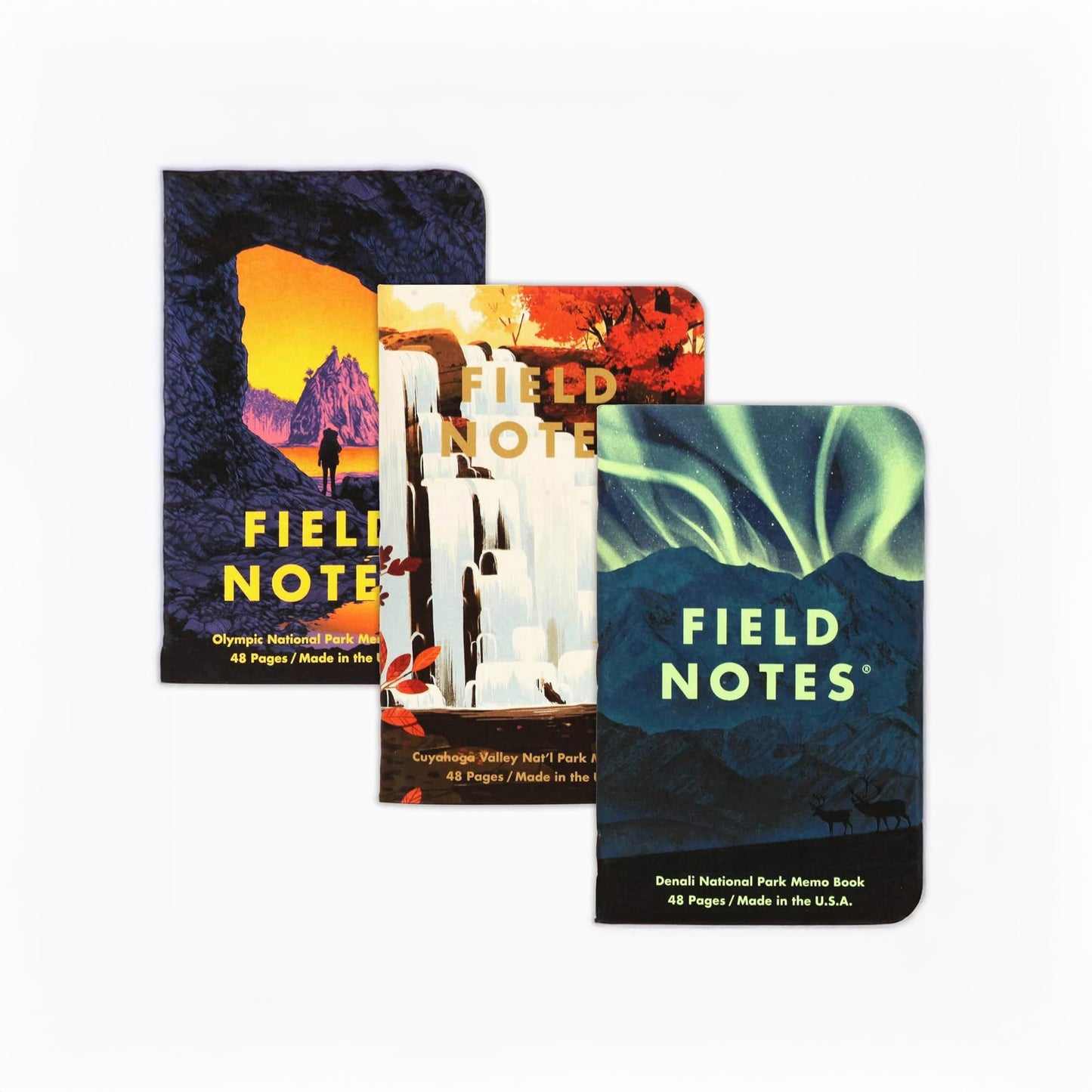 U.S. National Parks Notebooks (Denali, Cuyahoga, Olympic)