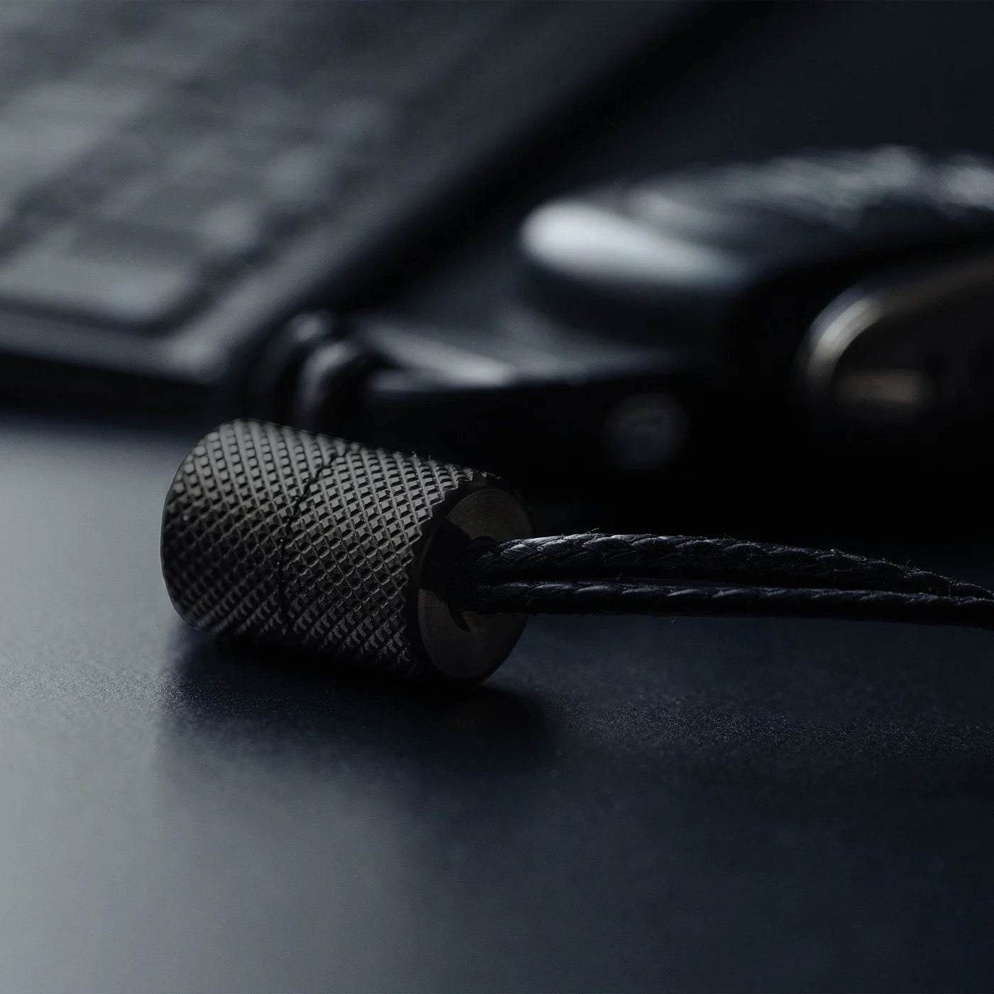 Black Steel Key Loop