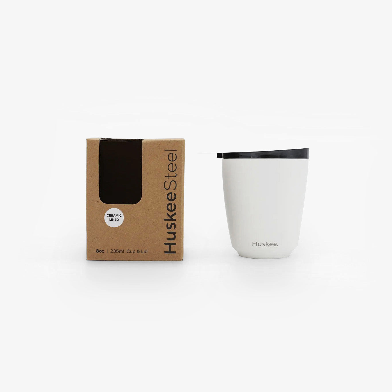 Insulated Steel Travel Mug (White)