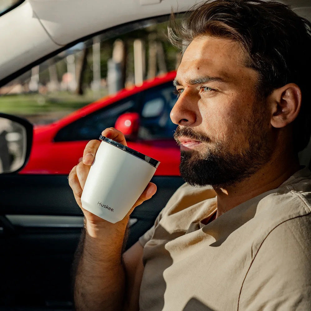 Insulated Steel Travel Mug (White)