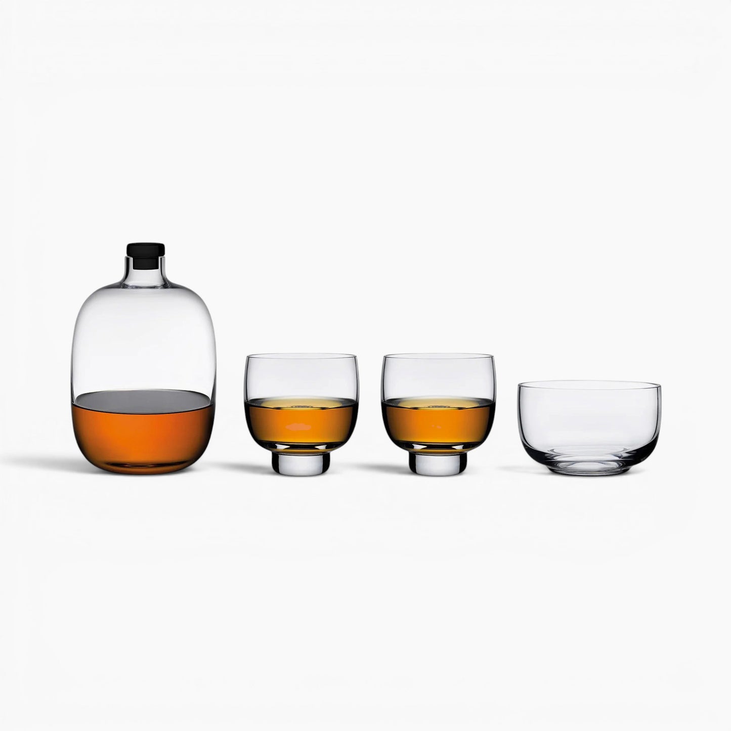 Malt Crystal Whisky + Wooden Tray Set
