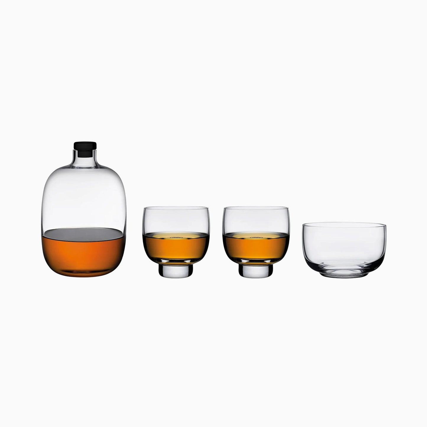 Malt Crystal Whisky + Wooden Tray Set