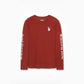 Long Sleeve Running T-Shirt (Brick Red)