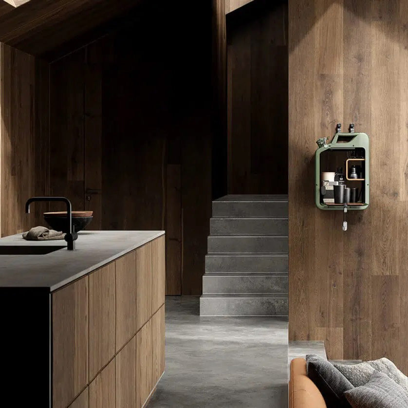 Jerry Can Bar Cabinet (Army Green + Oak)