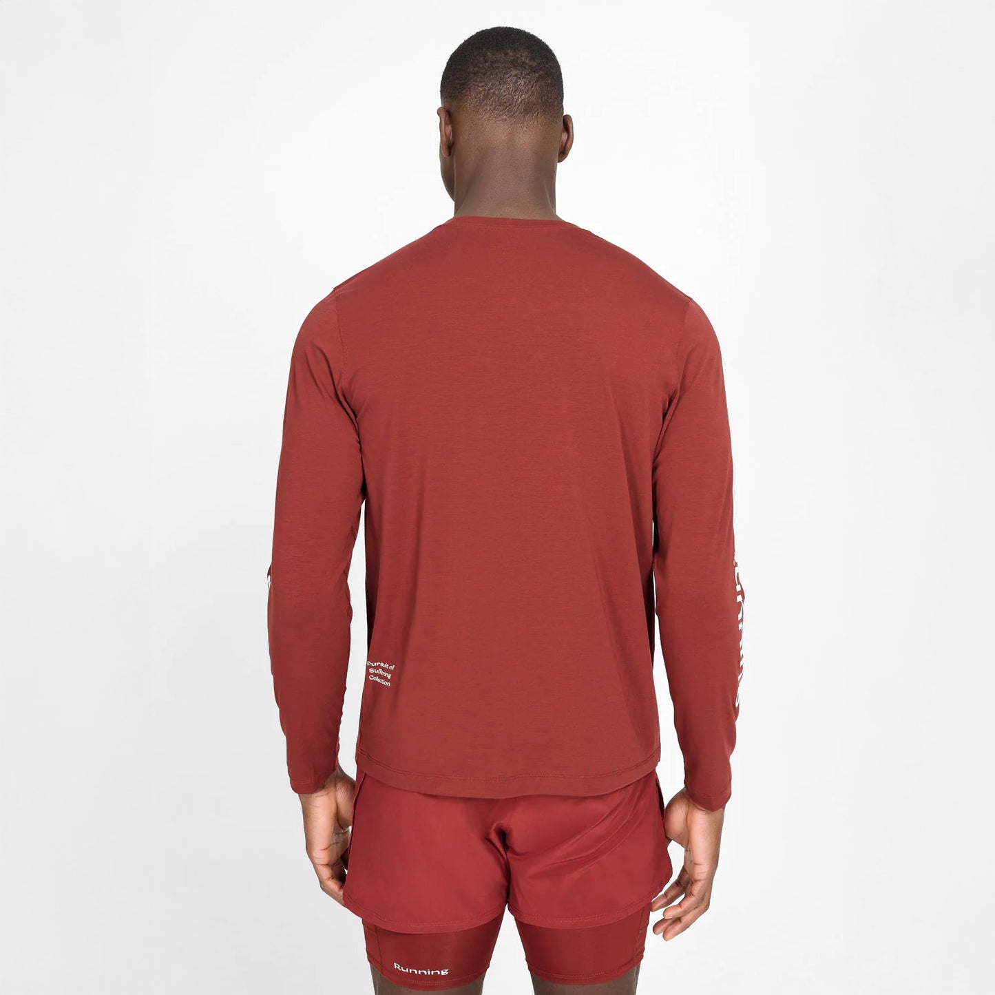 Long Sleeve Running T-Shirt (Brick Red)