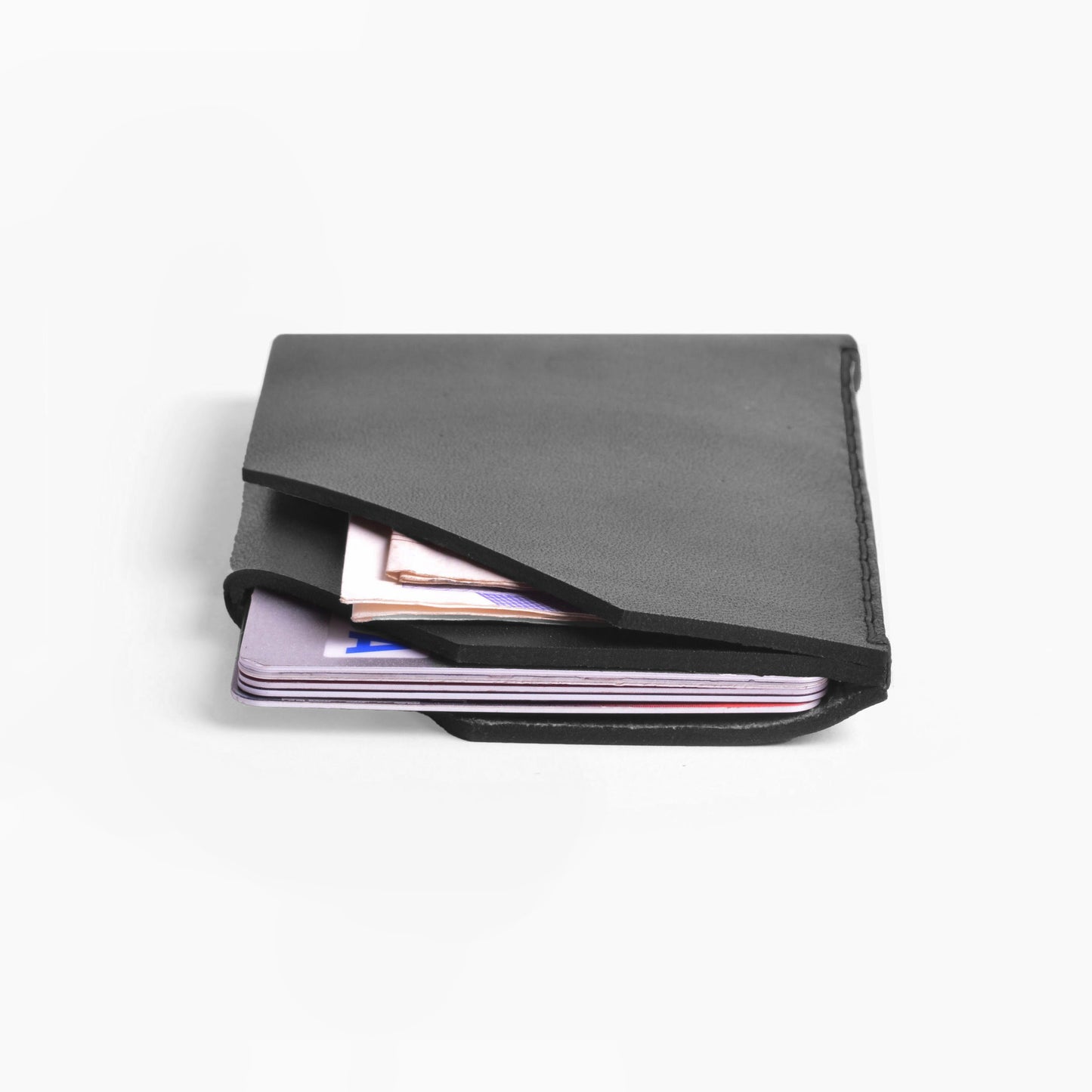 Leather Card Holder (Charcoal)