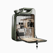Jerry Can Drinks Bar (Army Green + Red Gum)