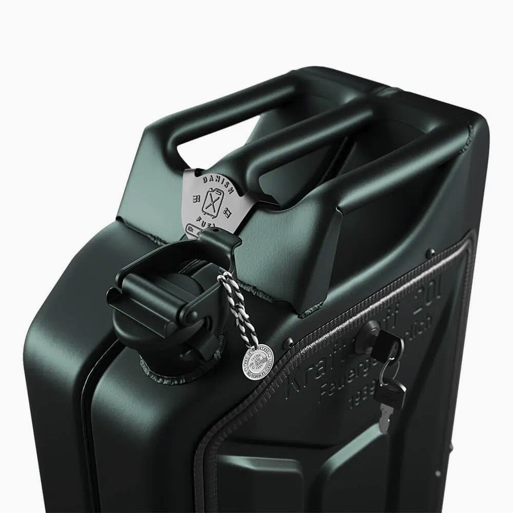 Jerry Can Bar Cabinet (Racing Green + Red Gum)