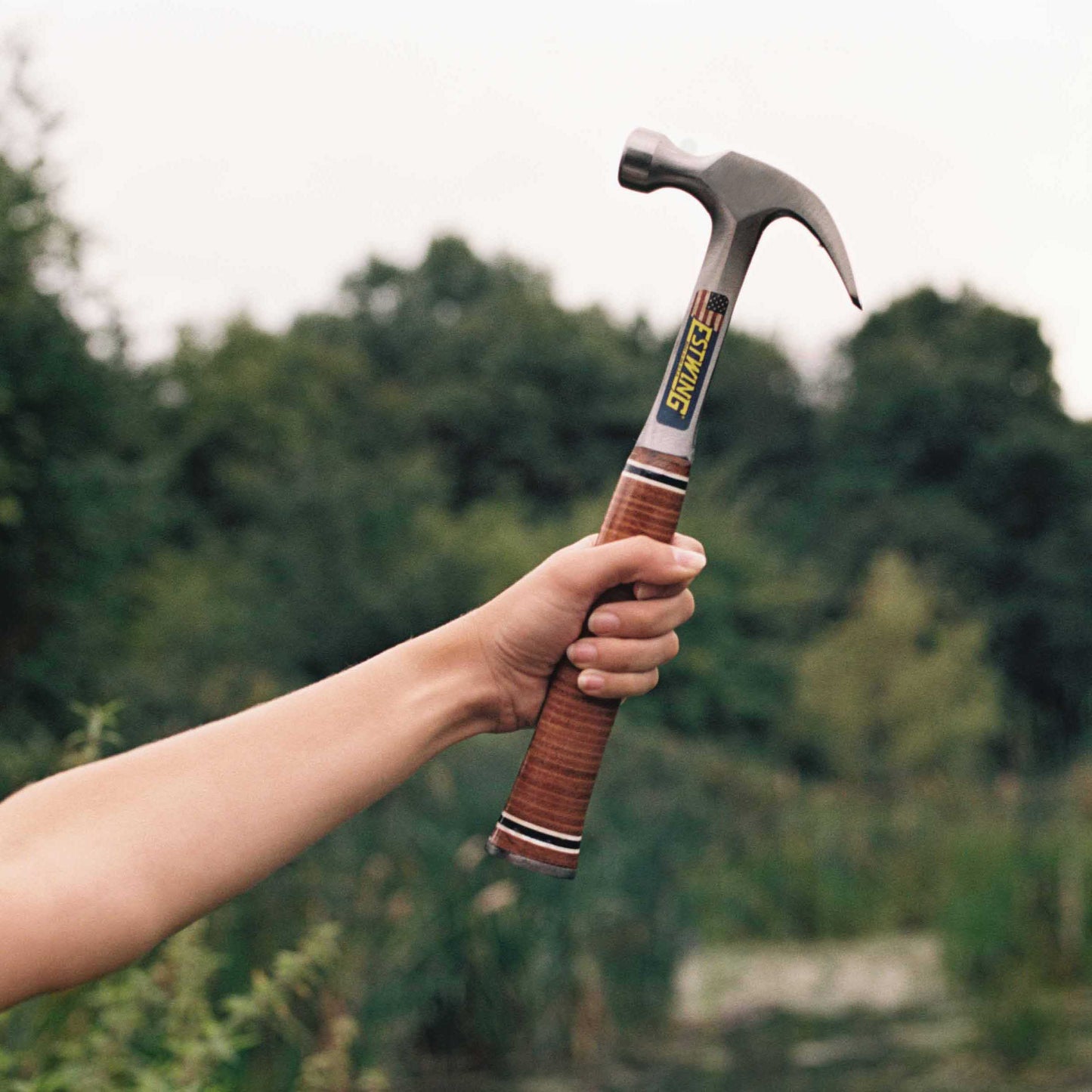 Leather-handled hammer