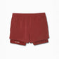 2-in-1 Running Shorts (Brick Red)