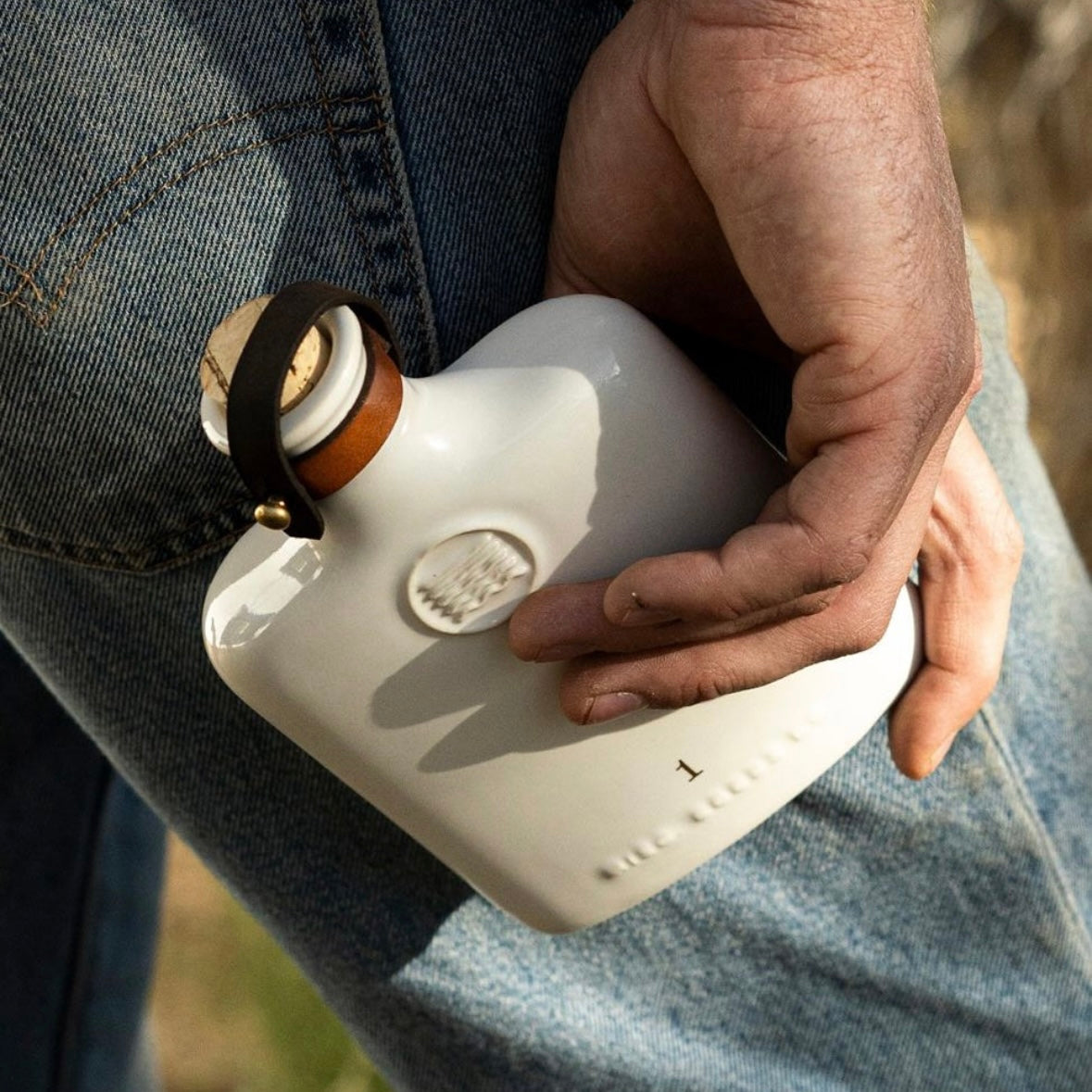Ceramic Flask (White)