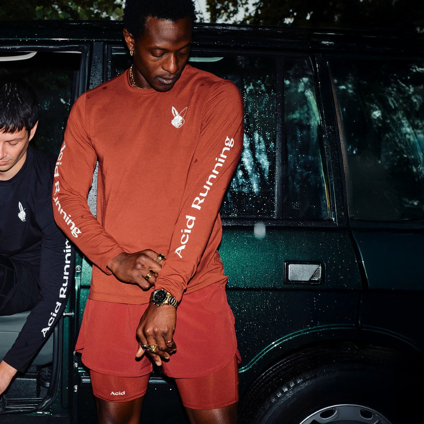 Long Sleeve Running T-Shirt (Brick Red)
