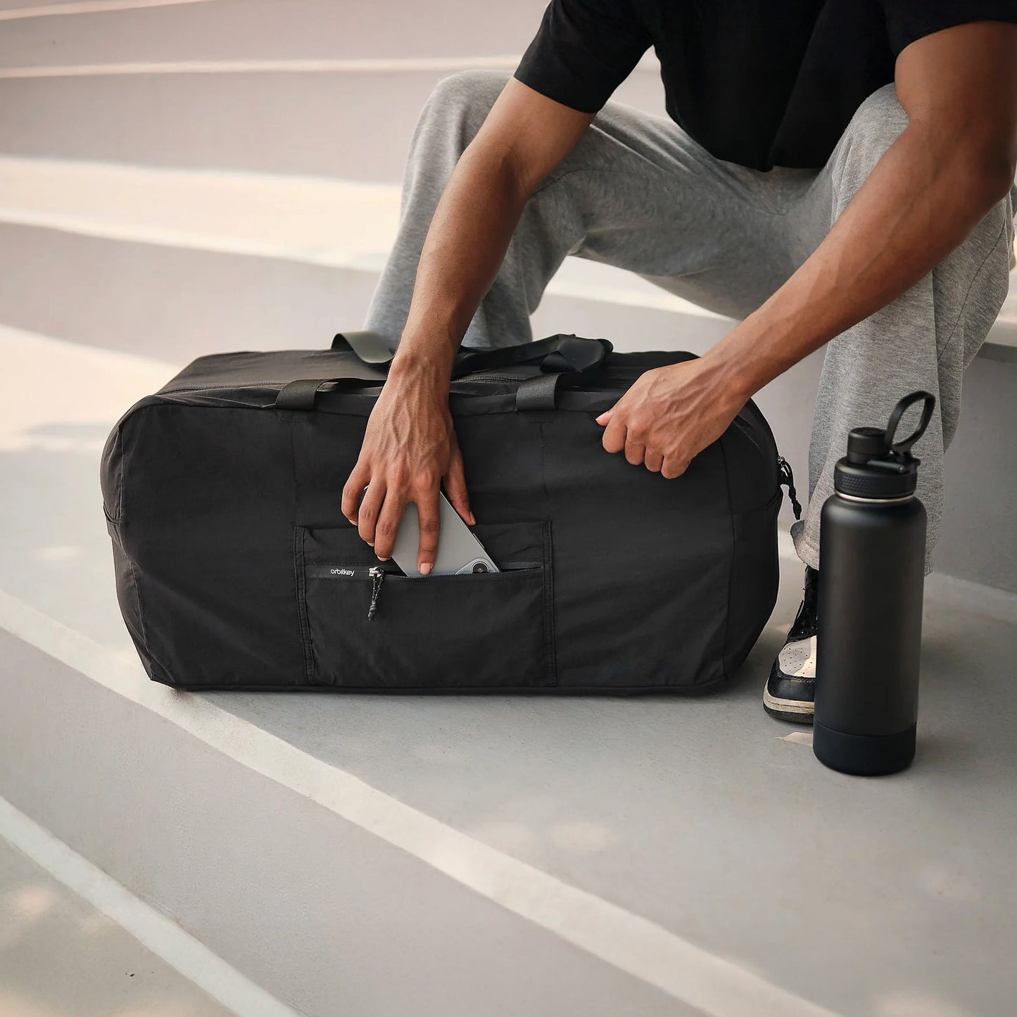 Foldable Duffel Bag (Black)