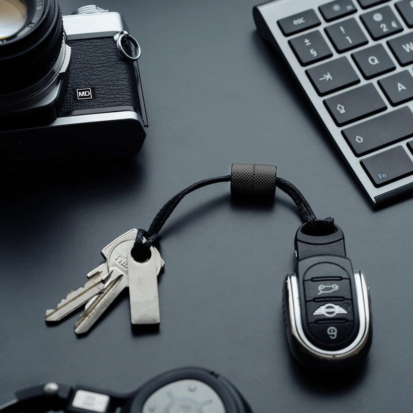 Black Steel Key Loop