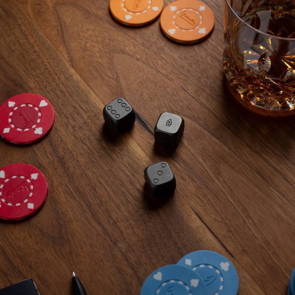 The TJB Titanium Dice Set