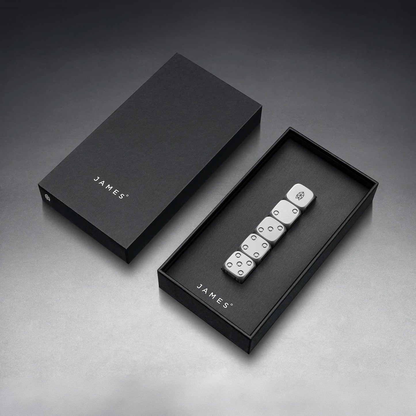 The TJB Titanium Dice Set