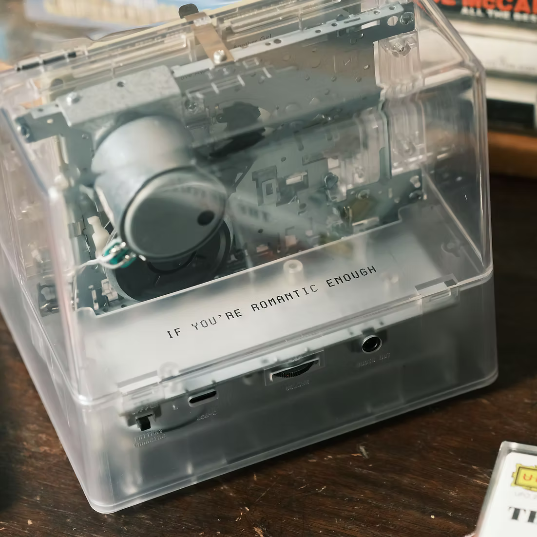 Bluetooth Cassette Player + Speaker (Transparent Ed.)
