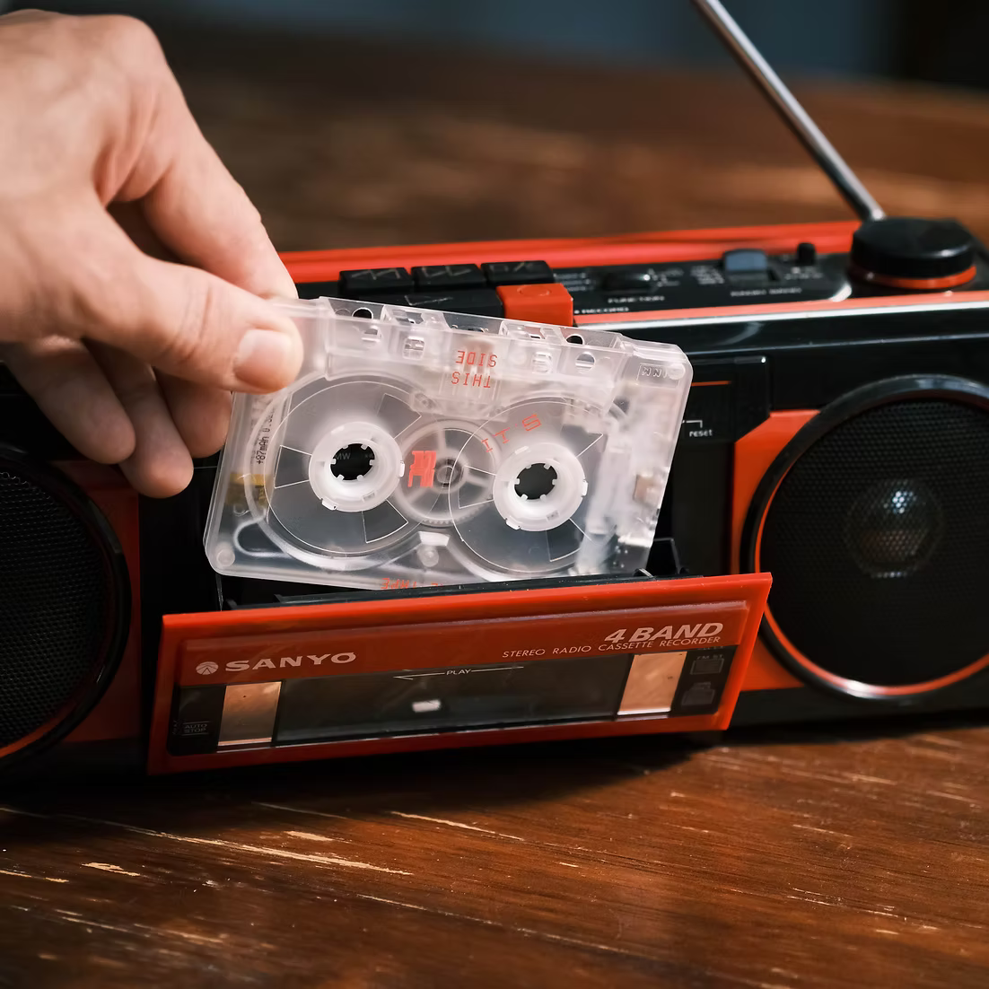 Bluetooth Cassette Player + Speaker (Transparent Ed.)