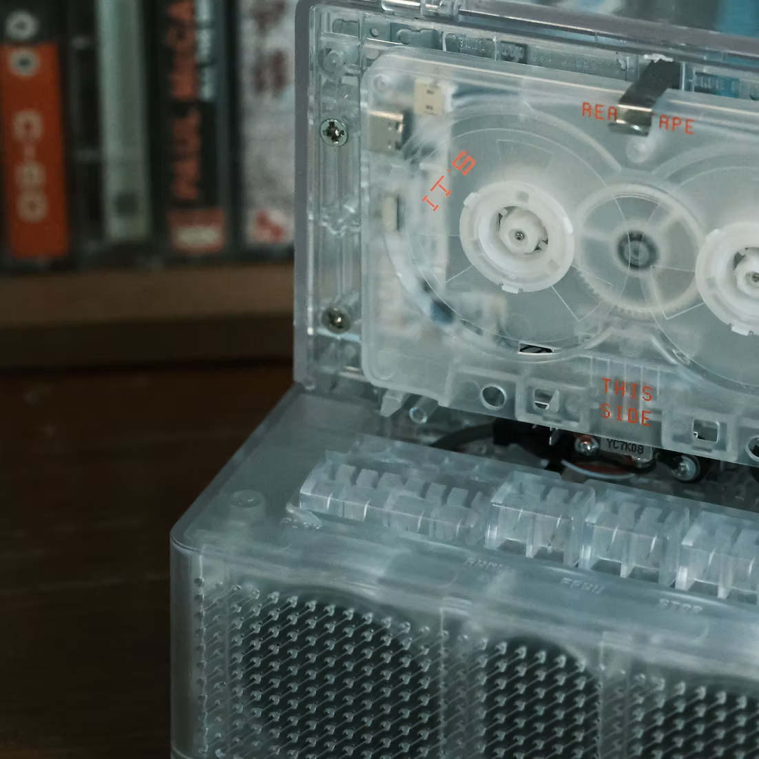 Bluetooth Cassette Player + Speaker (Transparent Ed.)
