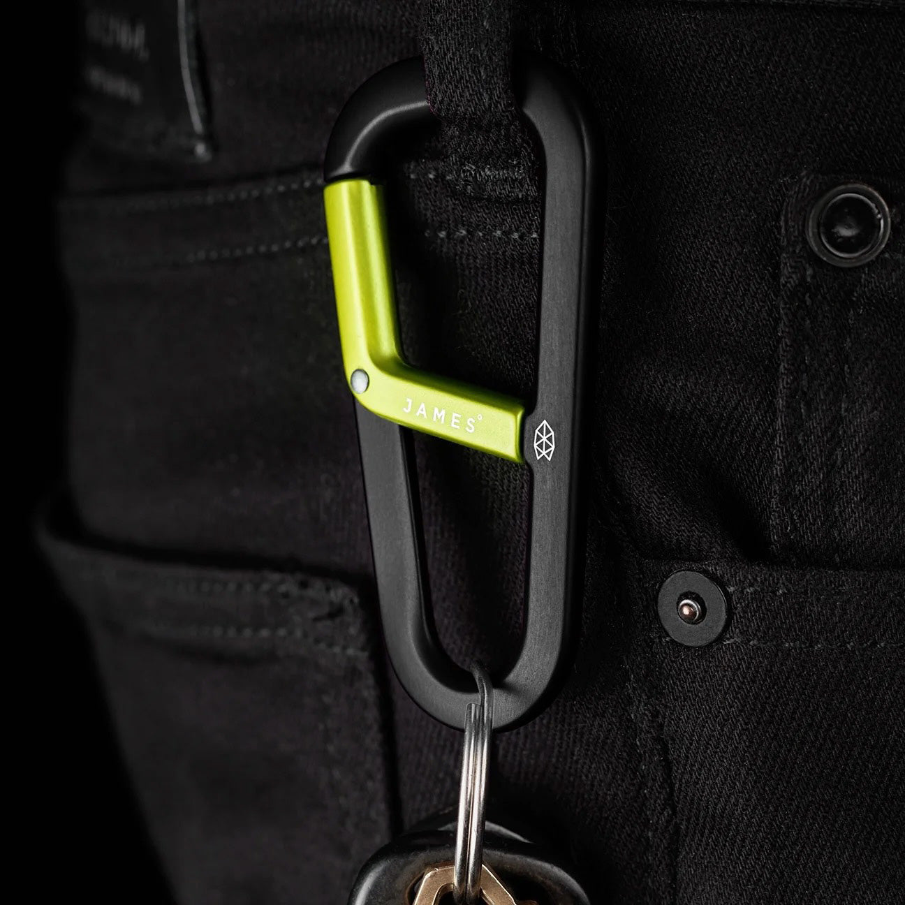 The Hardin Carabiner (Black + Electric Moss)