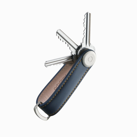 Leather Key Organiser (Navy)