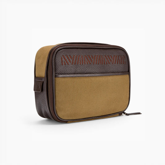 Gaucho Khaki Zip Around Wash Bag