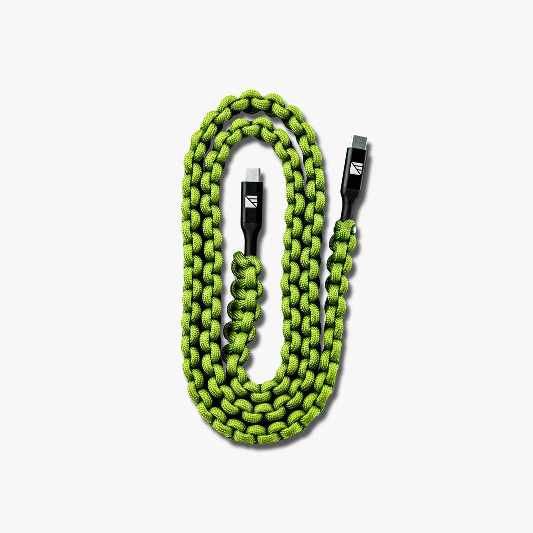 Paracord Charging Cable (Green / USB-C)