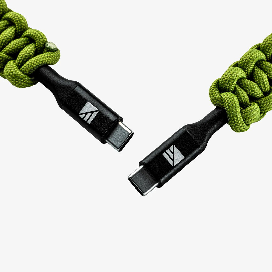 Paracord Charging Cable (Green / USB-C)