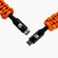 Paracord Charging Cable (Orange / USB-C)