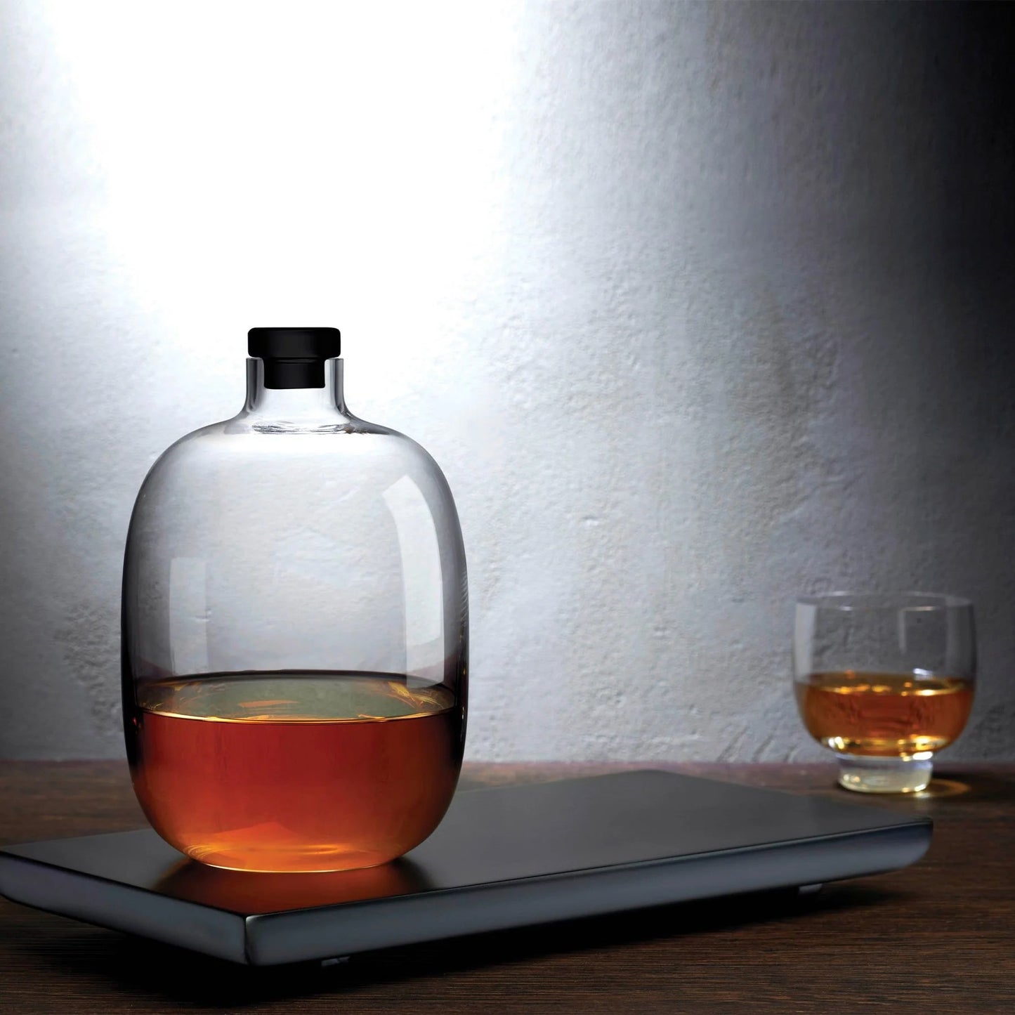 Malt Crystal Whisky + Wooden Tray Set