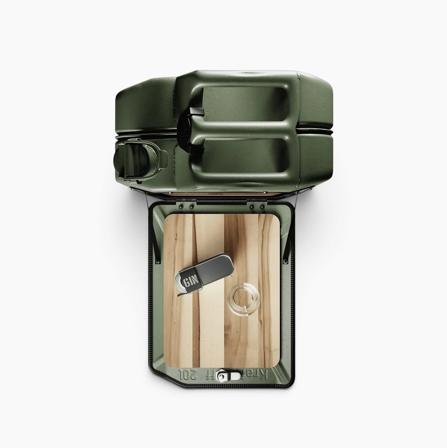 Jerry Can Drinks Bar (Army Green + Red Gum)