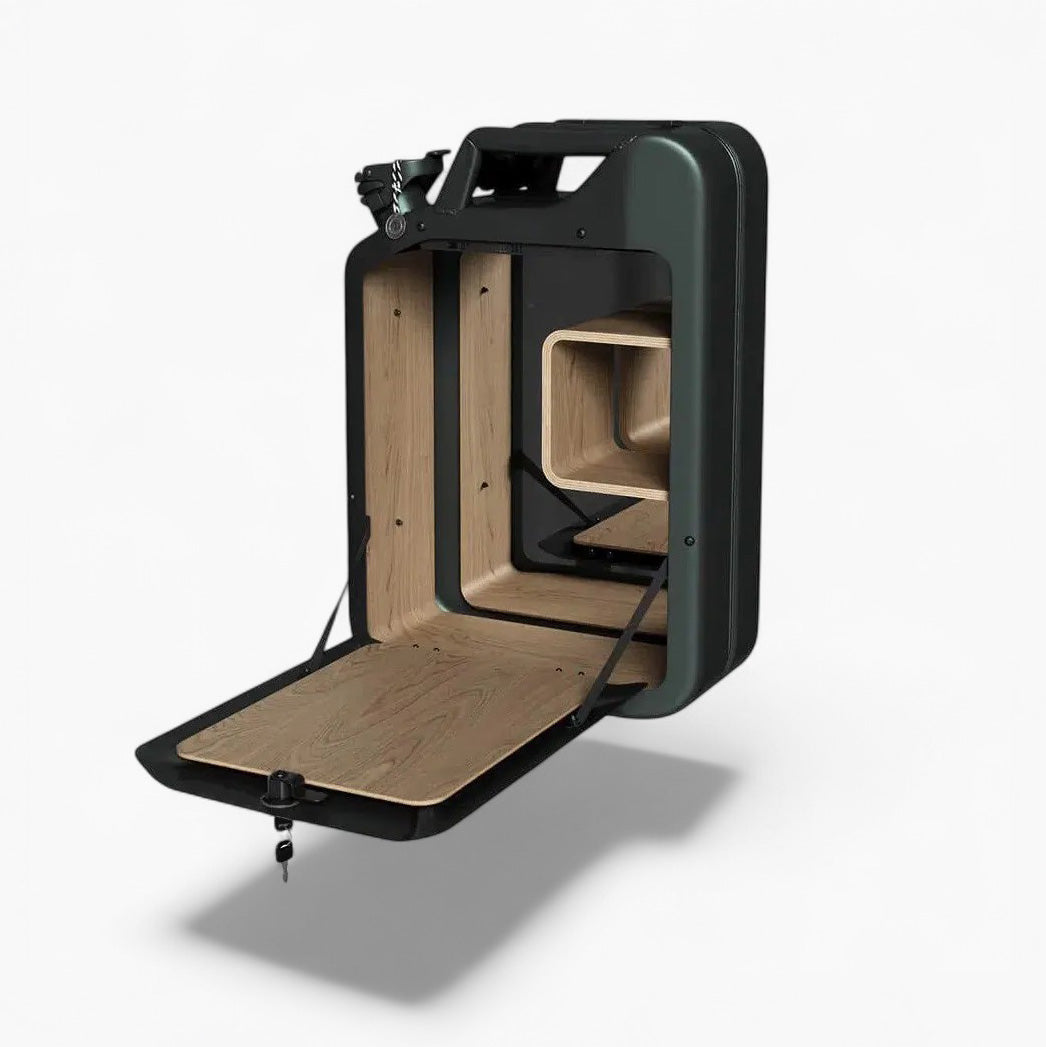 Jerry Can Drinks Bar (Racing Green + Oak)