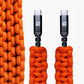 Paracord Charging Cable (Orange / USB-C)