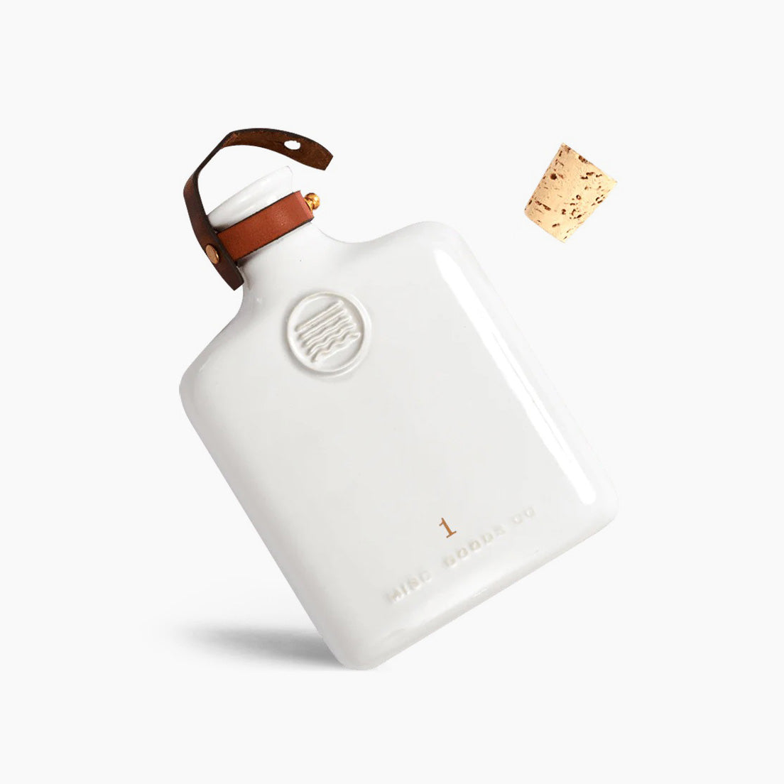 Ceramic Flask (White)