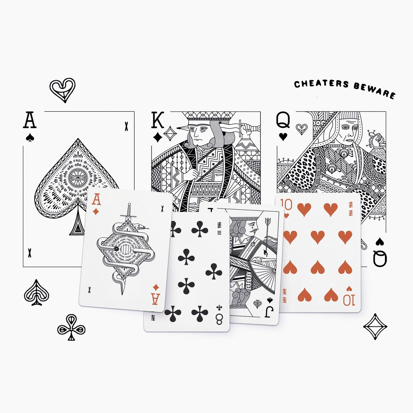 Illustrated Playing Cards (Black)