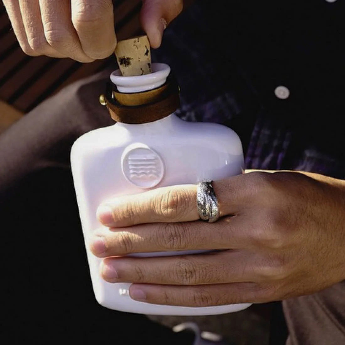 Ceramic Flask (White)